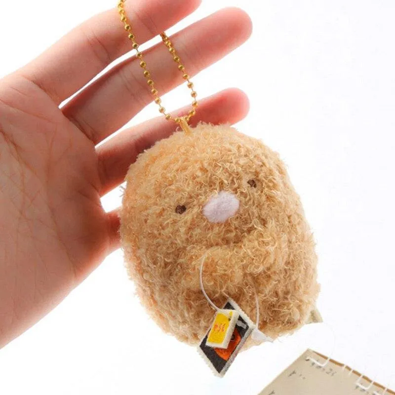 7 cm Sumikko Gurashi Plüsch-Anhänger Schlüsselanhänger Plüschtiere für Kinder Kinder Gefüllte Puppe Spielzeug Mädchen Geburtstagsgeschenk Tasche Hängen Anhänger