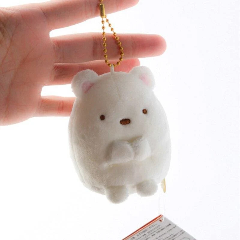 7 cm Sumikko Gurashi Plüsch-Anhänger Schlüsselanhänger Plüschtiere für Kinder Kinder Gefüllte Puppe Spielzeug Mädchen Geburtstagsgeschenk Tasche Hängen Anhänger