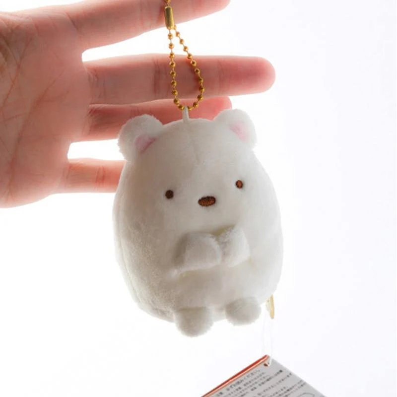 7 cm Sumikko Gurashi Plüsch-Anhänger Schlüsselanhänger Plüschtiere für Kinder Kinder Gefüllte Puppe Spielzeug Mädchen Geburtstagsgeschenk Tasche Hängen Anhänger