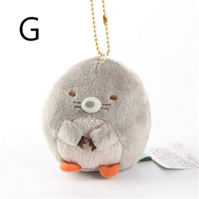 7 cm Sumikko Gurashi Plüsch-Anhänger Schlüsselanhänger Plüschtiere für Kinder Kinder Gefüllte Puppe Spielzeug Mädchen Geburtstagsgeschenk Tasche Hängen Anhänger