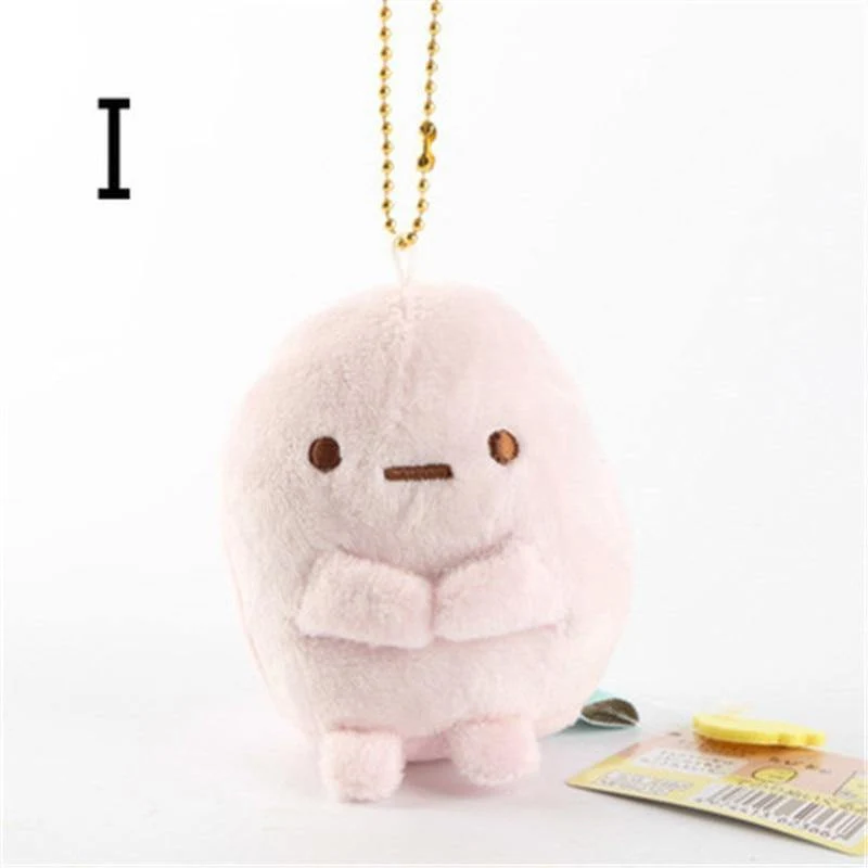 7 cm Sumikko Gurashi Plüsch-Anhänger Schlüsselanhänger Plüschtiere für Kinder Kinder Gefüllte Puppe Spielzeug Mädchen Geburtstagsgeschenk Tasche Hängen Anhänger