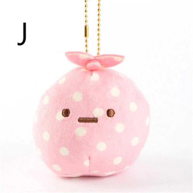 7 cm Sumikko Gurashi Plüsch-Anhänger Schlüsselanhänger Plüschtiere für Kinder Kinder Gefüllte Puppe Spielzeug Mädchen Geburtstagsgeschenk Tasche Hängen Anhänger