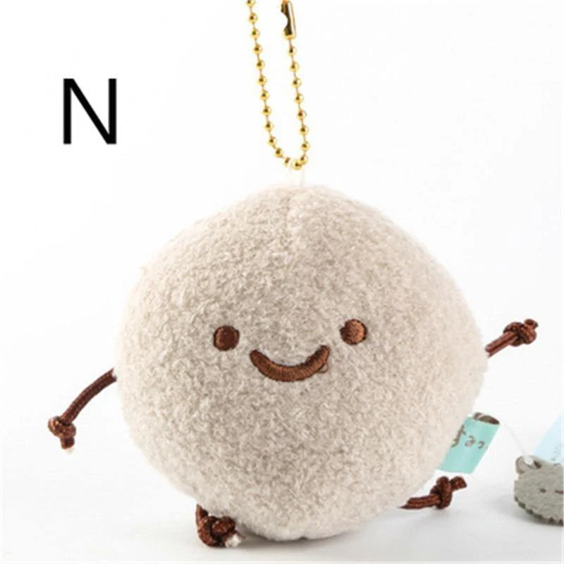 7 cm Sumikko Gurashi Plüsch-Anhänger Schlüsselanhänger Plüschtiere für Kinder Kinder Gefüllte Puppe Spielzeug Mädchen Geburtstagsgeschenk Tasche Hängen Anhänger