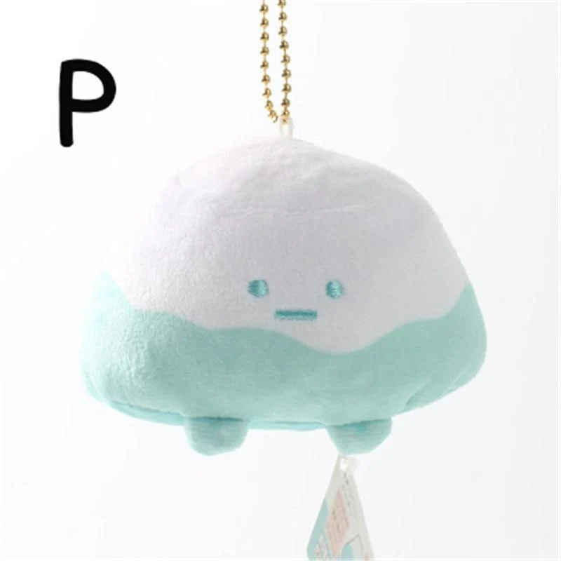 7 cm Sumikko Gurashi Plüsch-Anhänger Schlüsselanhänger Plüschtiere für Kinder Kinder Gefüllte Puppe Spielzeug Mädchen Geburtstagsgeschenk Tasche Hängen Anhänger