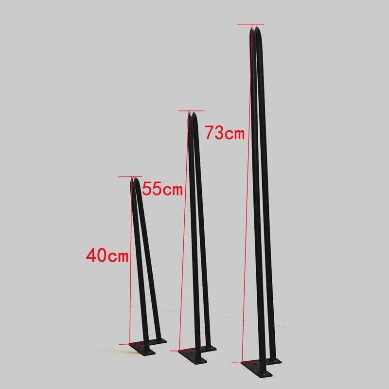 4 Stücke 4-28 zoll Metall Haarnadel Tisch Schreibtischbein Massivem Eisendraht Stützbein Für Sofa Schrank Stühle DIY Handwerk Möbel Hardware