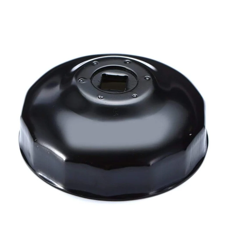 1-teiliger schwarzer Stahl 74 mm 14-Flöten-Motorradölfilter-Schraubenschlüsselkappengehäuse Werkzeugbuchse Ausbau für BMW K75 K100 R1100 R1150