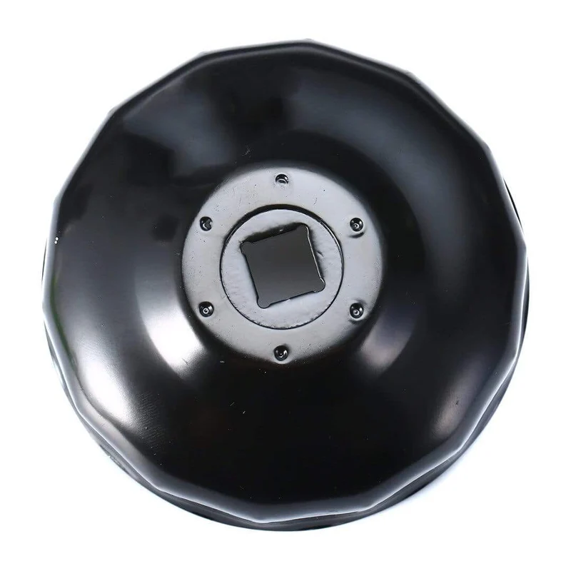 1-teiliger schwarzer Stahl 74 mm 14-Flöten-Motorradölfilter-Schraubenschlüsselkappengehäuse Werkzeugbuchse Ausbau für BMW K75 K100 R1100 R1150