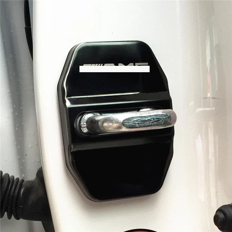 4-teiliges Autotürschloss-Schutzgehäuse, universell für Mercedes Benz 90% Modell AMG, 304 Edelstahl, Türschlosskappe, Dekorationsabdeckung