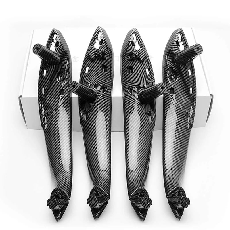 Kunststoff Auto Innentür Pull Griff Trim Abdeckung Carbon Gedruckt Für BMW F30 F80 F31 F32 F33 F35 2013 2014 2015 2016-2018