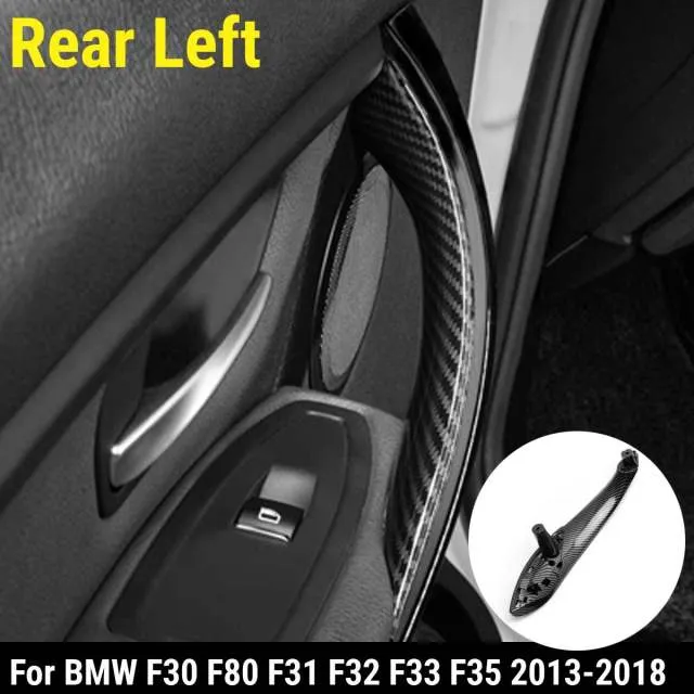 Kunststoff Auto Innentür Pull Griff Trim Abdeckung Carbon Gedruckt Für BMW F30 F80 F31 F32 F33 F35 2013 2014 2015 2016-2018