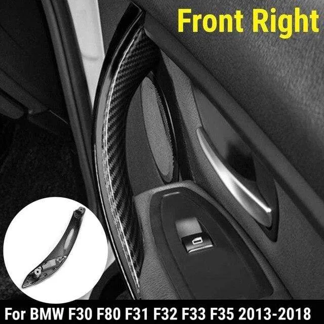 Kunststoff Auto Innentür Pull Griff Trim Abdeckung Carbon Gedruckt Für BMW F30 F80 F31 F32 F33 F35 2013 2014 2015 2016-2018