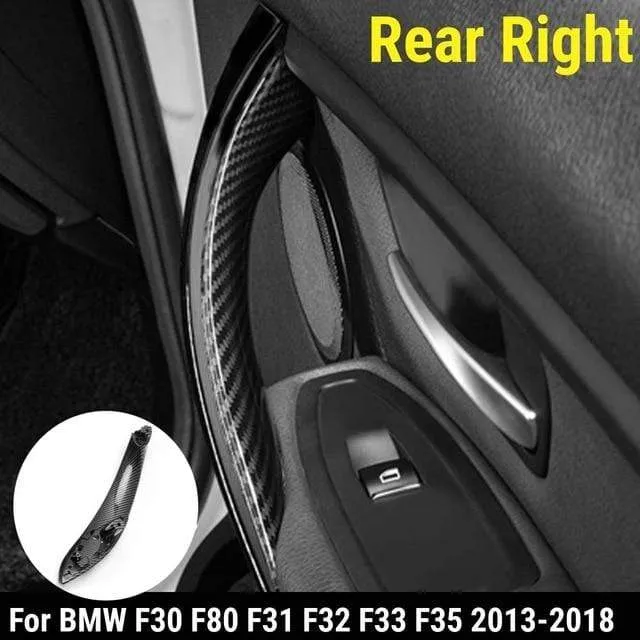 Kunststoff Auto Innentür Pull Griff Trim Abdeckung Carbon Gedruckt Für BMW F30 F80 F31 F32 F33 F35 2013 2014 2015 2016-2018