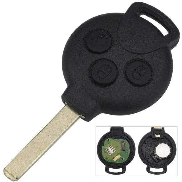 3/4 tasten Auto Funkschlüssel Passend für Mercedes-Benz Smart Smart Für zwei 451 2007 2008 2009 2010 2011 2012 2013 433Mhz ID46