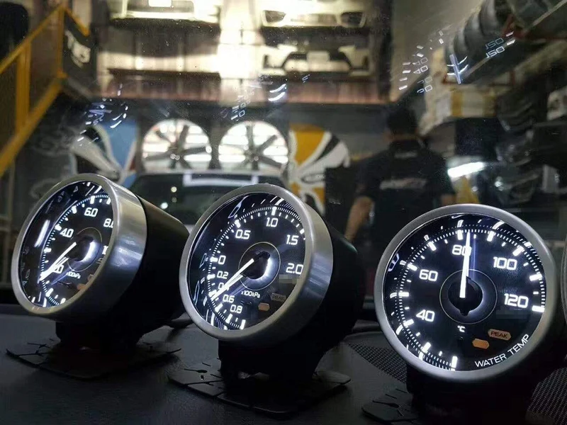 A1 Defi Link System Daisy Chain Auto Gauge ZD + 6 Gauge Volt Wassertemperatur Öltemperatur Öldrehzahl Drehzahlmesser Turbo