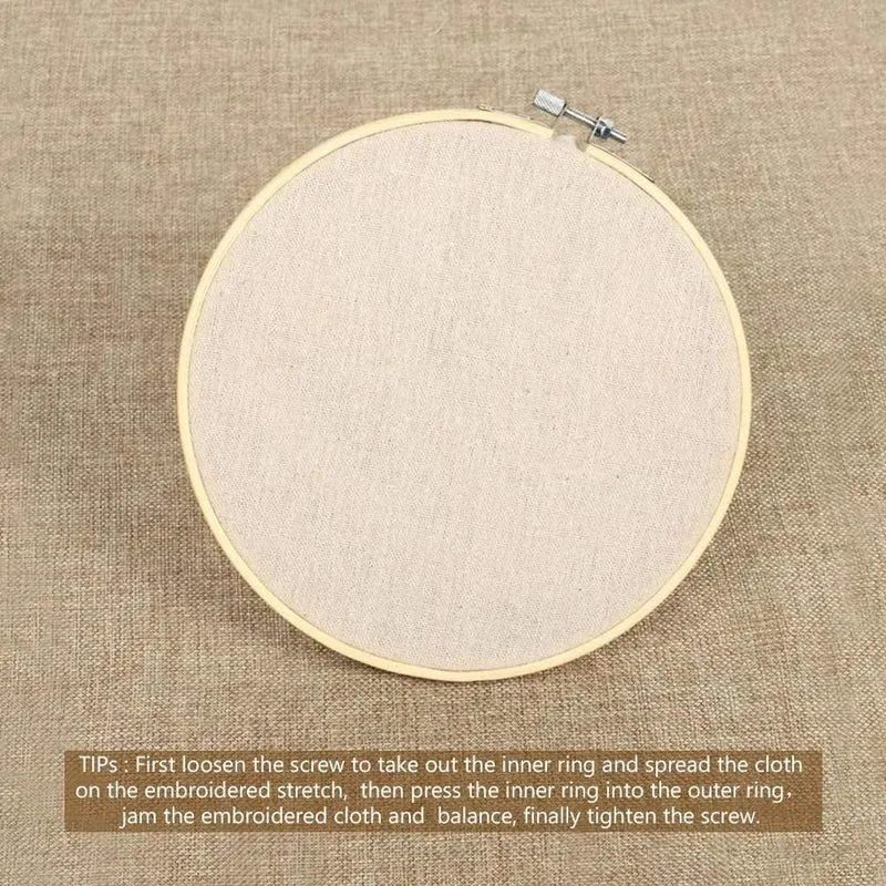 36cm DIY Stickerei Hoop Tool Kunst Handwerk Kreuzstich Chinesisch Traditioneller Kreis Runde Bambusrahmen Nähen Manuelles Zubehör