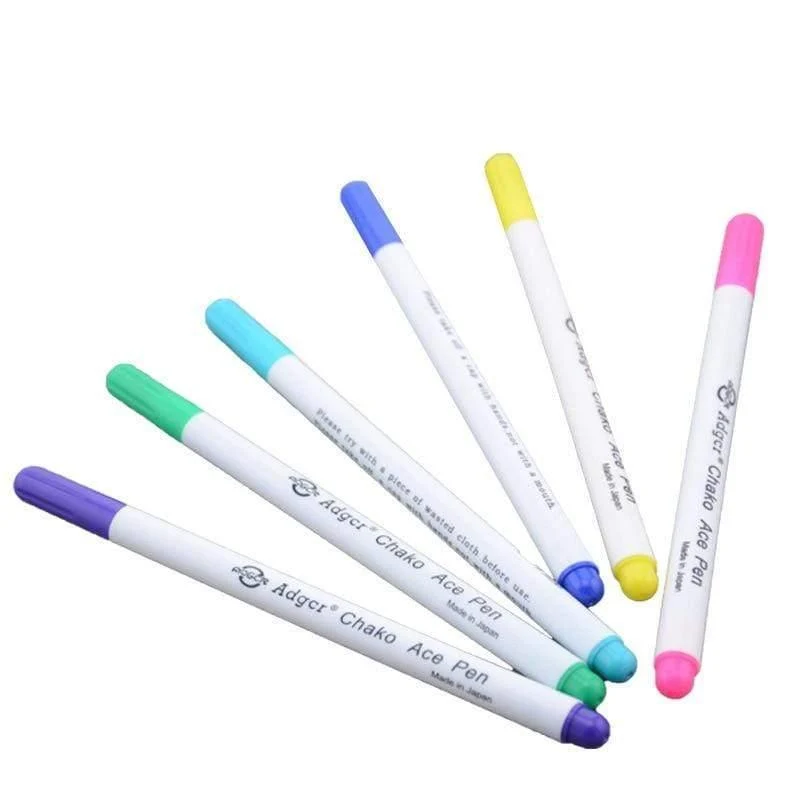 6pcs Wasser löschbare Stifte Stoffmarker Lösliche Kreuzstich Bleistift Patchwork Handarbeiten für Nähwerkzeuge Zubehör Kunsthandwerk