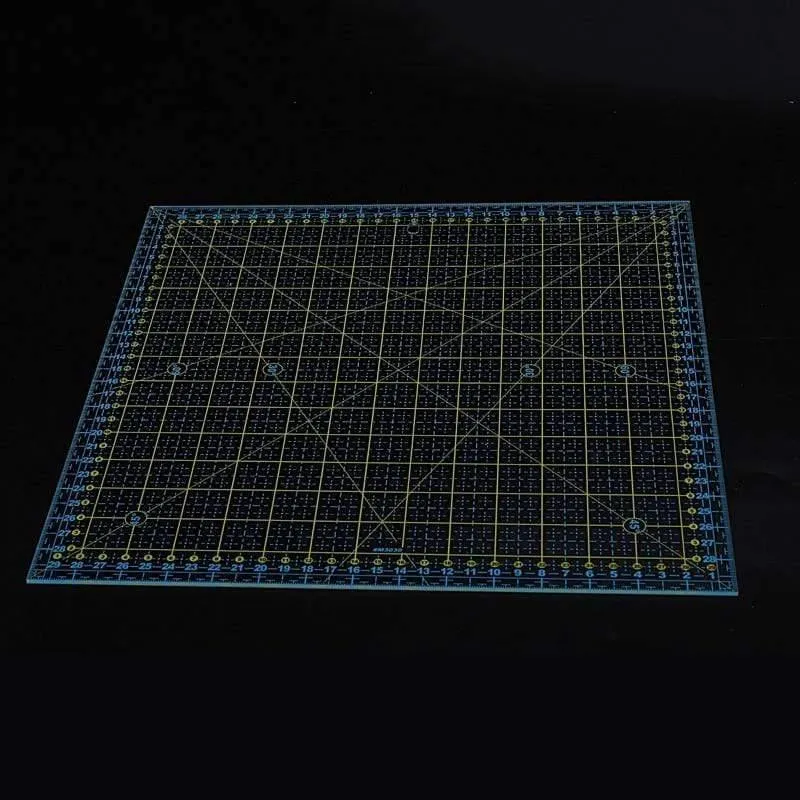 DIY Handwerkzeuge Patchwork Lineal Quadrat Schneider Lineal Stoff geschnitten Lineal Nähen Kunsthandwerk 30x30cm (Transparent)