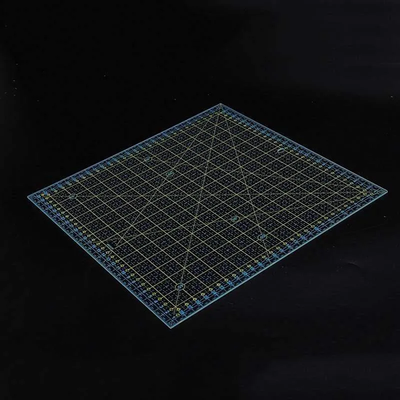 DIY Handwerkzeuge Patchwork Lineal Quadrat Schneider Lineal Stoff geschnitten Lineal Nähen Kunsthandwerk 30x30cm (Transparent)