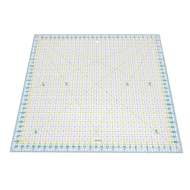 DIY Handwerkzeuge Patchwork Lineal Quadrat Schneider Lineal Stoff geschnitten Lineal Nähen Kunsthandwerk 30x30cm (Transparent)
