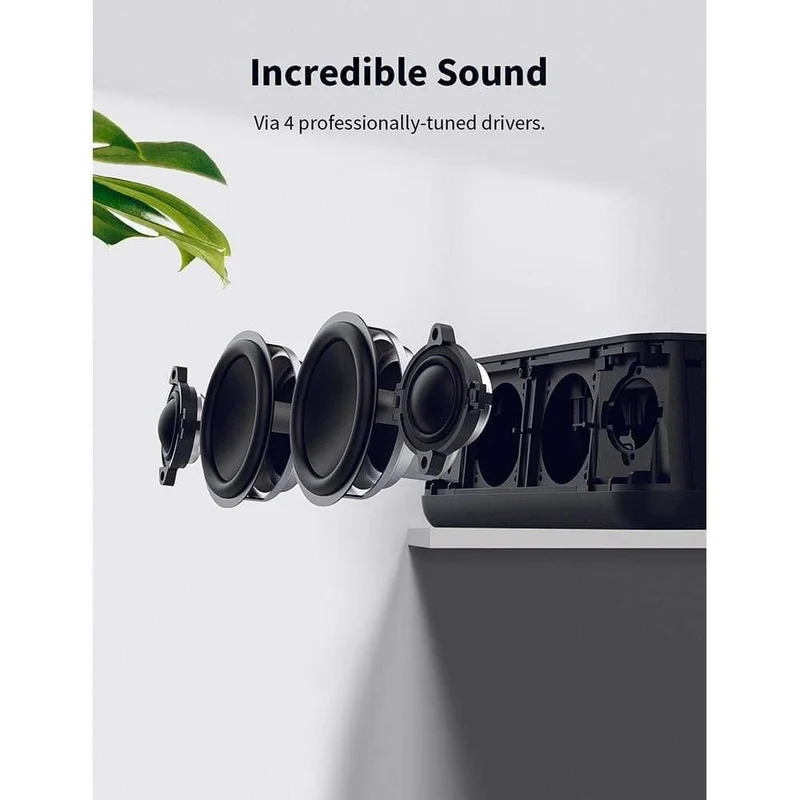 Anker Soundcore Pro+ 25 W Premium tragbarer kabelloser Bluetooth-Lautsprecher mit überragendem Bass und High-Definition-Sound mit 4 Treibern