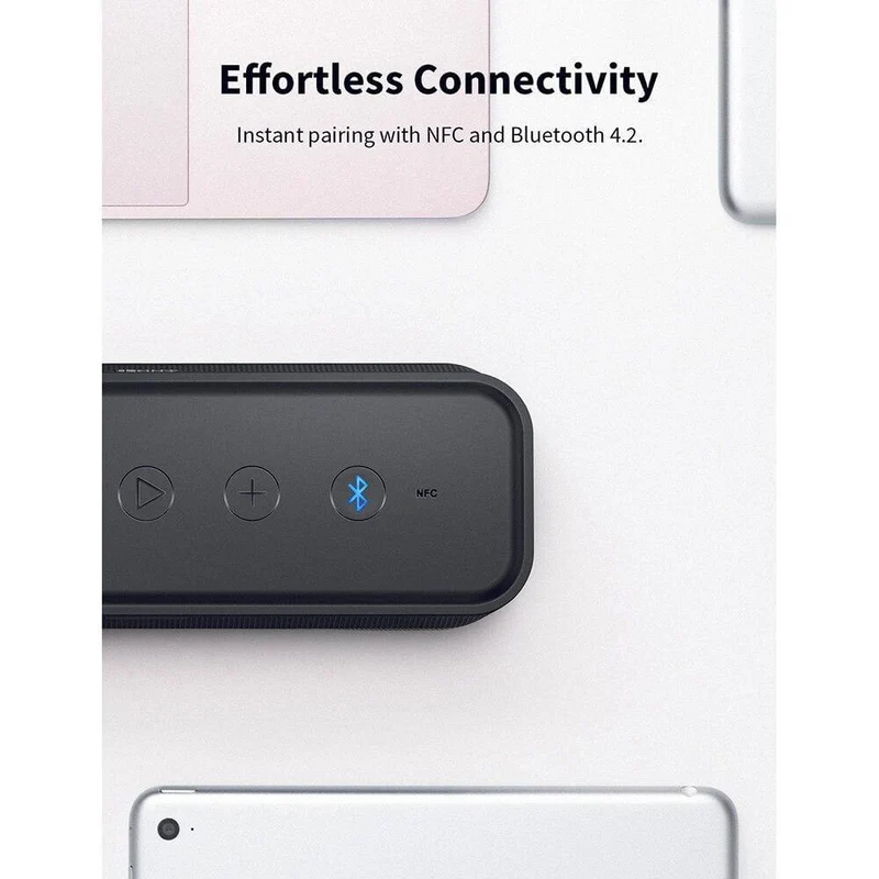 Anker Soundcore Pro+ 25 W Premium tragbarer kabelloser Bluetooth-Lautsprecher mit überragendem Bass und High-Definition-Sound mit 4 Treibern