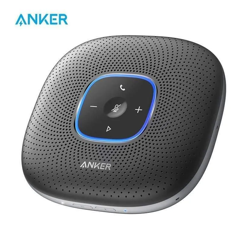 Anker PowerConf Bluetooth-Freisprecheinrichtung Konferenzlautsprecher mit 6 Mikrofonen, verbesserter Sprachaufnahme, 24-Stunden-Anrufzeit
