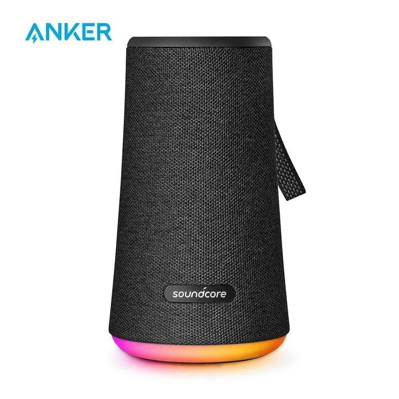 Soundcore Flare + tragbarer Bluetooth-Lautsprecher Von Anker Riesiger 360 'Sound IPX7 Wasserdichter Bigger Bass Ambient LED 20-Stunden-Spielzeit (Schwarz)
