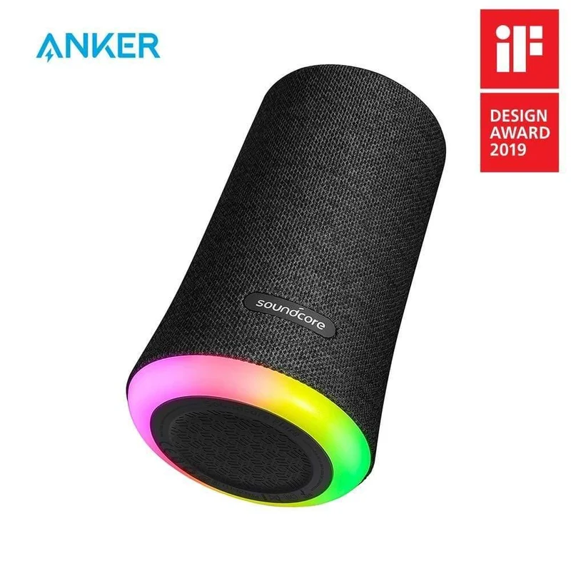 Anker Soundcore Flare Tragbarer Bluetooth 360 'Lautsprecher mit rundum klangverstärktem Bass Umgebungs-LED-Licht IPX7 Wasserdicht
