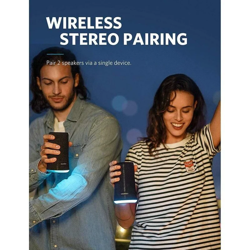 Anker Soundcore Flare Tragbarer Bluetooth 360 'Lautsprecher mit rundum klangverstärktem Bass Umgebungs-LED-Licht IPX7 Wasserdicht
