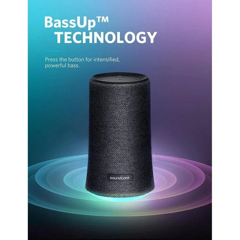 Anker Soundcore Flare Tragbarer Bluetooth 360 'Lautsprecher mit rundum klangverstärktem Bass Umgebungs-LED-Licht IPX7 Wasserdicht