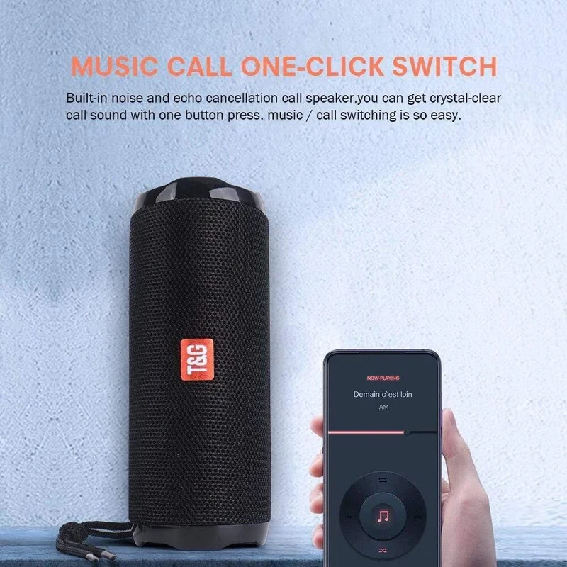 Säule Tragbarer Bluetooth-Lautsprecher Drahtlose Lautsprecher Bass Stereo TWS Lautsprecher Subwoofer Computer / Außenlautsprecher Wasserdicht