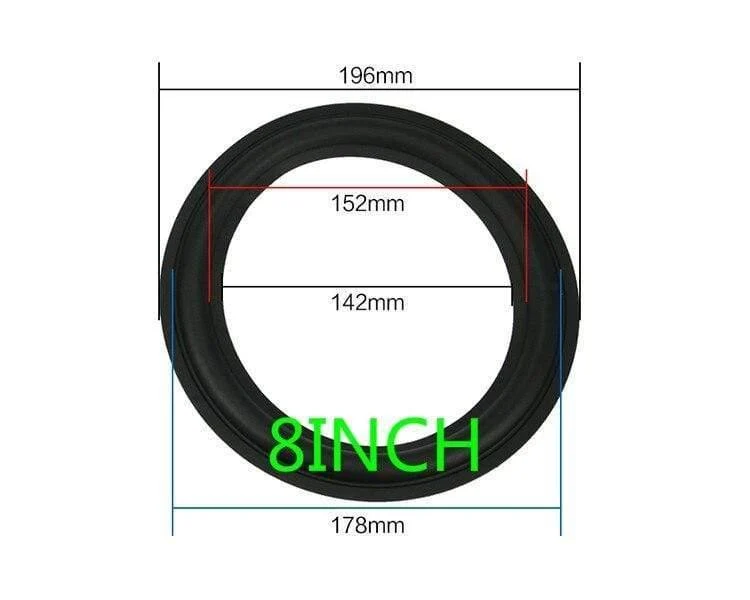 Lautsprecher Gummi Surround Suspension Reparaturzubehör für 2 Zoll 2.5 Zoll 3.5 Zoll 4 Zoll 4.5 Zoll 5.25 Zoll 6.5 Zoll 8 "