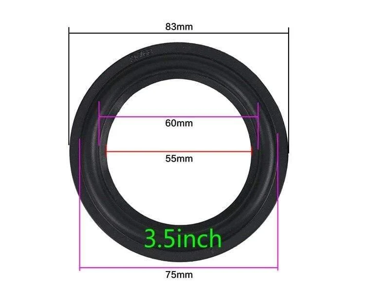 Lautsprecher Gummi Surround Suspension Reparaturzubehör für 2 Zoll 2.5 Zoll 3.5 Zoll 4 Zoll 4.5 Zoll 5.25 Zoll 6.5 Zoll 8 "