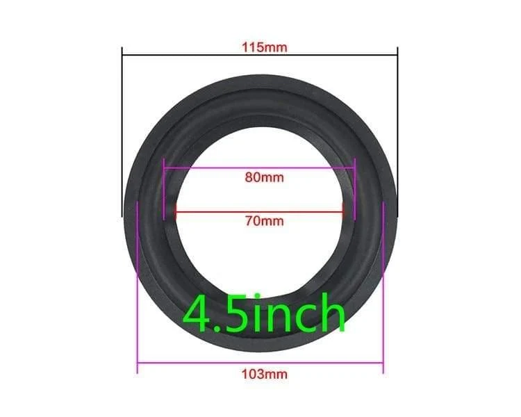 Lautsprecher Gummi Surround Suspension Reparaturzubehör für 2 Zoll 2.5 Zoll 3.5 Zoll 4 Zoll 4.5 Zoll 5.25 Zoll 6.5 Zoll 8 "