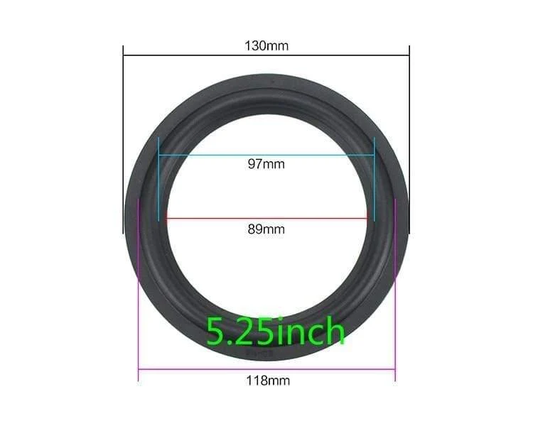 Lautsprecher Gummi Surround Suspension Reparaturzubehör für 2 Zoll 2.5 Zoll 3.5 Zoll 4 Zoll 4.5 Zoll 5.25 Zoll 6.5 Zoll 8 "