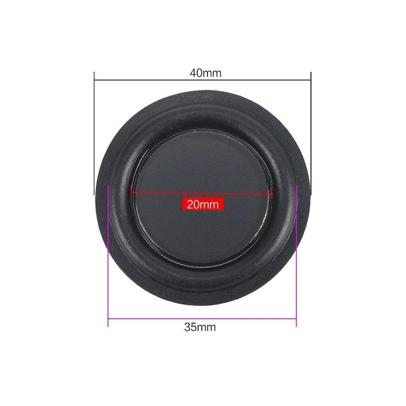 Gummibass-Kühler Passiver Kühlerlautsprecher Tieftöner-Vibrationsmembran 30.5 mm 40 mm 50 mm 75 mm 85 mm NEU 2 STÜCKE