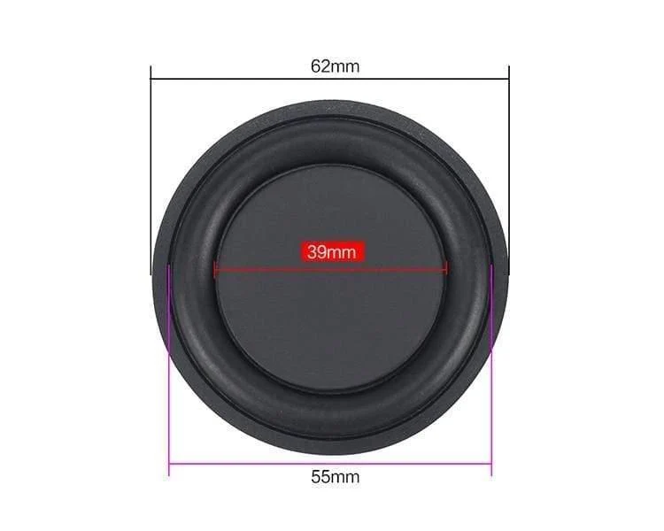 Gummibass-Kühler Passiver Kühlerlautsprecher Tieftöner-Vibrationsmembran 30.5 mm 40 mm 50 mm 75 mm 85 mm NEU 2 STÜCKE