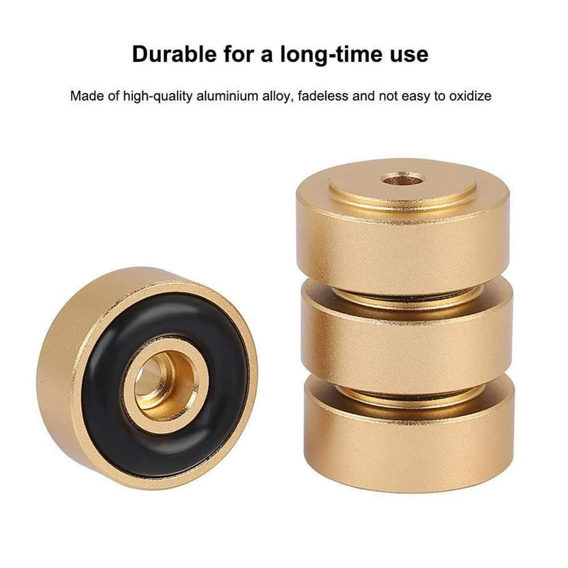 4PCS 20*8mm Aluminium Legierung Verstärker Füße Stoßdämpfer Verstärker Lautsprecher Plattenspieler Pads Füße Gummi Schwarz Silber gold