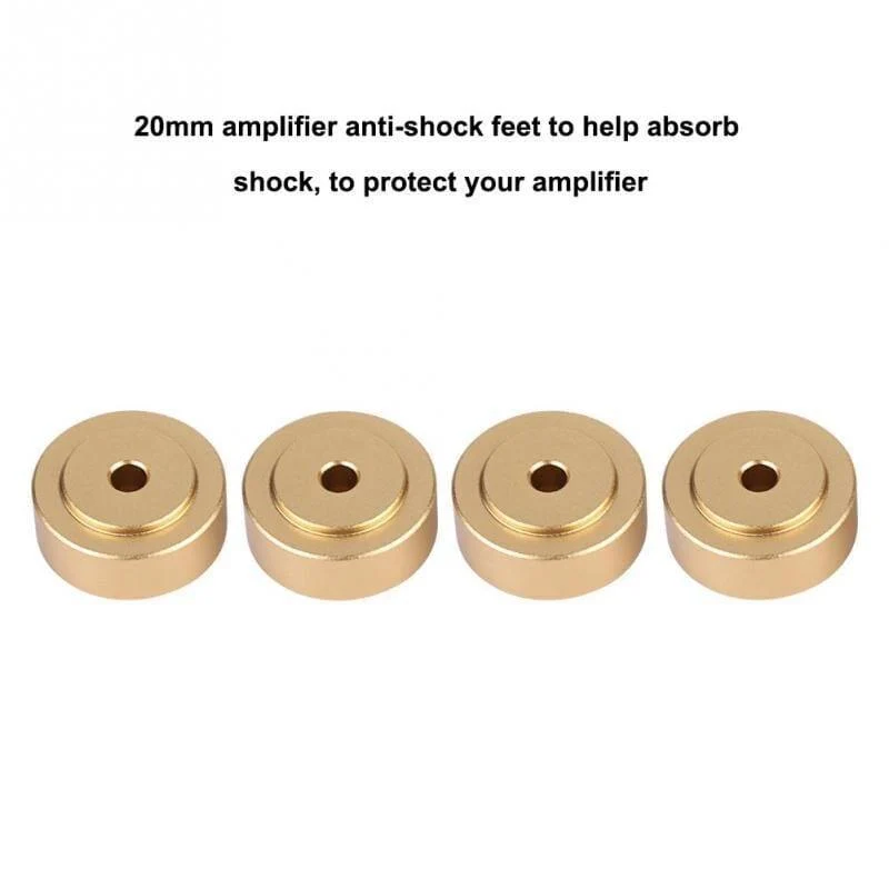 4PCS 20*8mm Aluminium Legierung Verstärker Füße Stoßdämpfer Verstärker Lautsprecher Plattenspieler Pads Füße Gummi Schwarz Silber gold