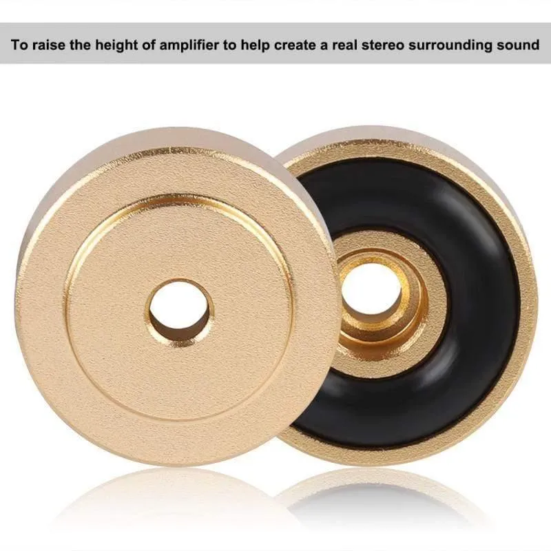 4PCS 20*8mm Aluminium Legierung Verstärker Füße Stoßdämpfer Verstärker Lautsprecher Plattenspieler Pads Füße Gummi Schwarz Silber gold