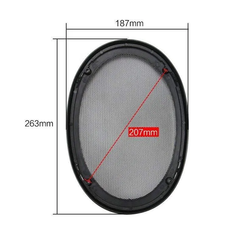 GHXAMP 2PCS 6*9 Zoll Auto Lautsprecher Mesh Gehäuse Net Abdeckung Schutz Grill Mesh Kunststoff Rahmen + Metall Abdeckung
