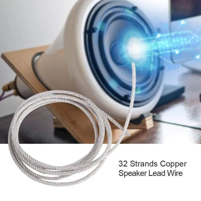 32 Stränge Hochtemperaturbeständiger Twisted-Wire-Lautsprecher Blei-Draht-Flechtreparatur für 18 professionelle Subwoofer-Lautsprecher
