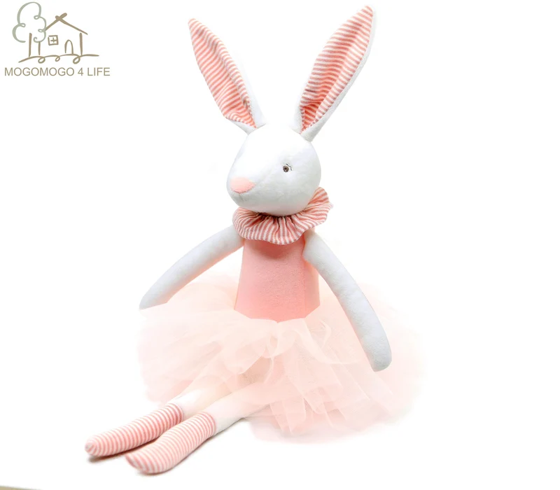 38cm Luxus Mogo Bunny Doll Ostergeschenk Soft Toys 100% handgemachte Kuscheltier Ballerina Bunny Doll Prinzessin Bunny Doll (Pink 38cm)