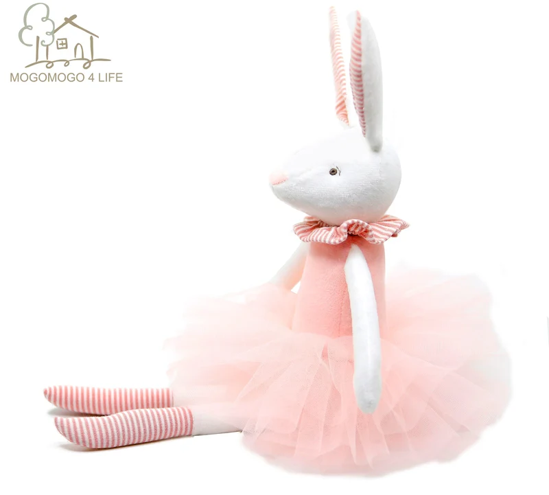 38cm Luxus Mogo Bunny Doll Ostergeschenk Soft Toys 100% handgemachte Kuscheltier Ballerina Bunny Doll Prinzessin Bunny Doll (Pink 38cm)