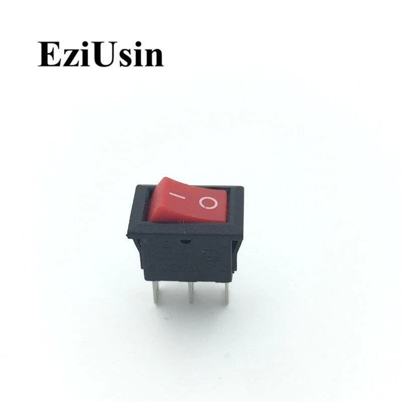 1 Stück Ein-Aus KCD11 2Pin 2P Schwarz Rot Bootswippschalter 3A 250V 6A 125V AC Taste KCD1-11 10 * 15 10x15 KCD117