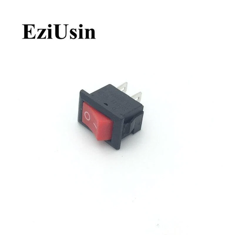 1 Stück Ein-Aus KCD11 2Pin 2P Schwarz Rot Bootswippschalter 3A 250V 6A 125V AC Taste KCD1-11 10 * 15 10x15 KCD117
