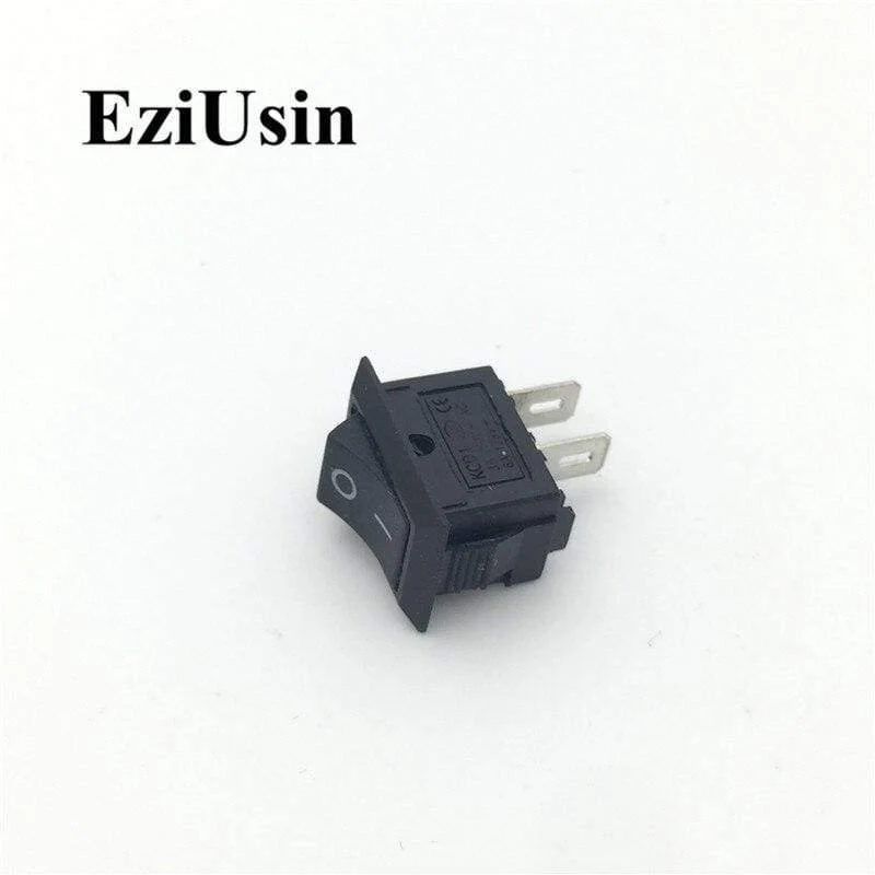 1 Stück Ein-Aus KCD11 2Pin 2P Schwarz Rot Bootswippschalter 3A 250V 6A 125V AC Taste KCD1-11 10 * 15 10x15 KCD117