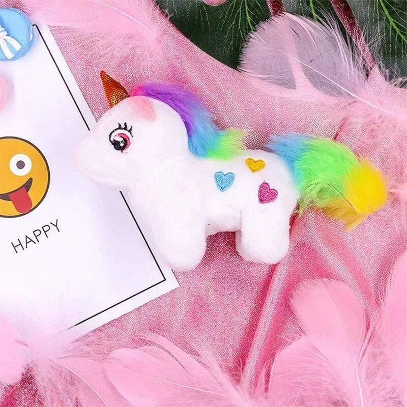 Einhorn Plüschtier, weich gefüllt, beliebte Cartoon-Einhorn-Puppe, Tierpferd-Spielzeug, kleiner Anhänger, Spielzeug für Kinder, Mädchen