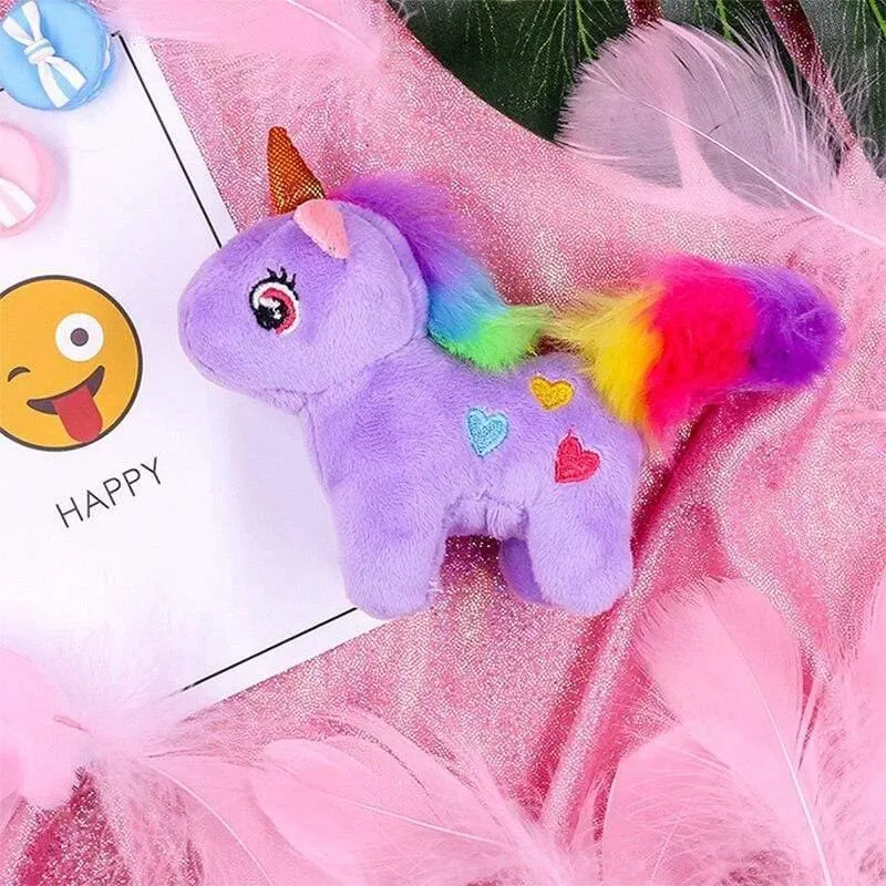 Einhorn Plüschtier, weich gefüllt, beliebte Cartoon-Einhorn-Puppe, Tierpferd-Spielzeug, kleiner Anhänger, Spielzeug für Kinder, Mädchen