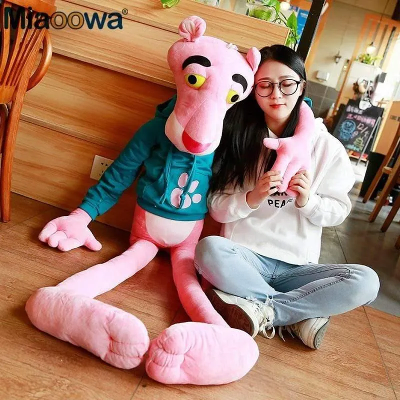 55-145cm Hochwertige große Babyspielzeug Spielzeug Niedlich Naughty Pink Panther Plüsch Gefülltes Puppenspielzeug Home Decor Girl Kawaii Geschenk